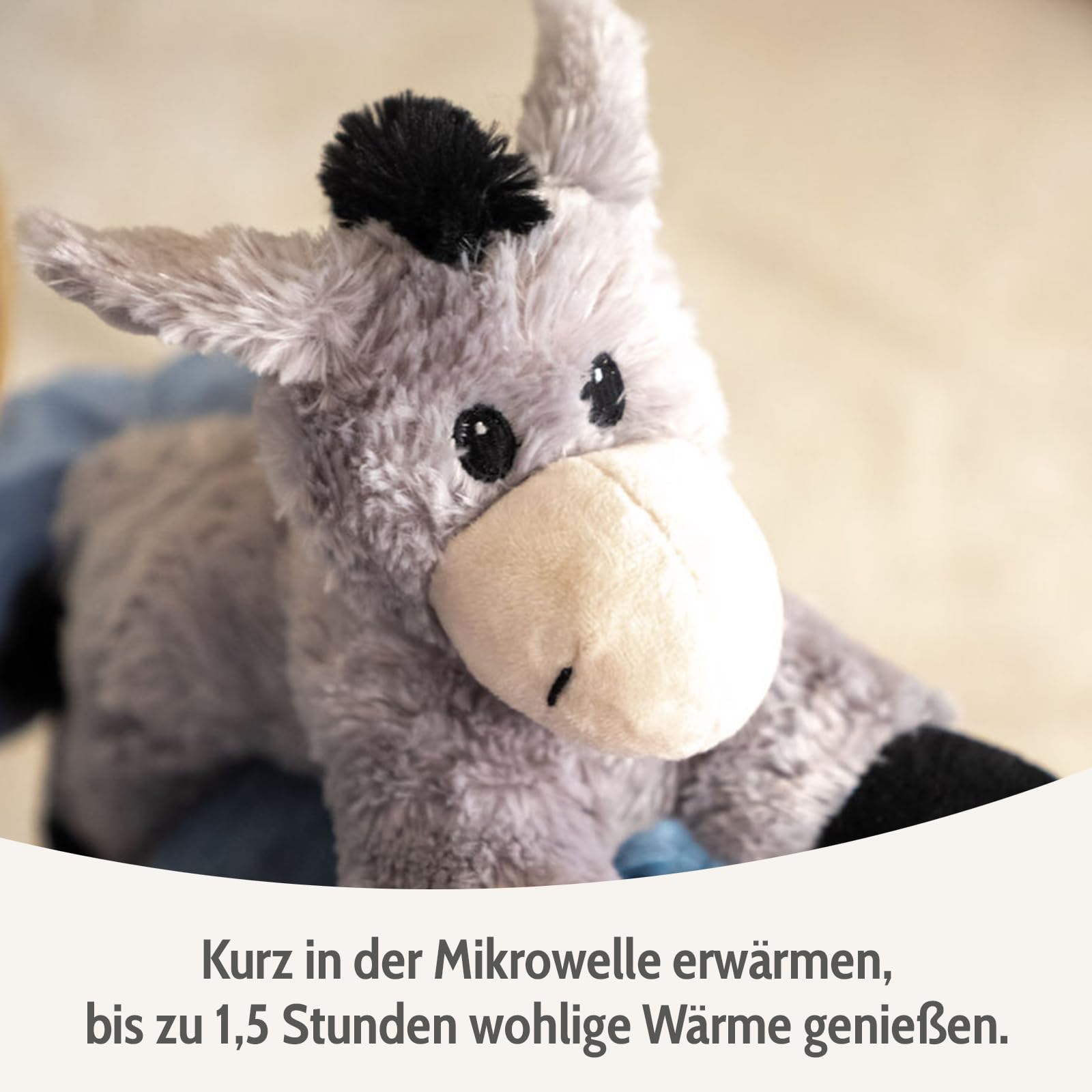 Habibi Wärmekissen/Stofftier f. Kinder u. Erwachsene (Esel)