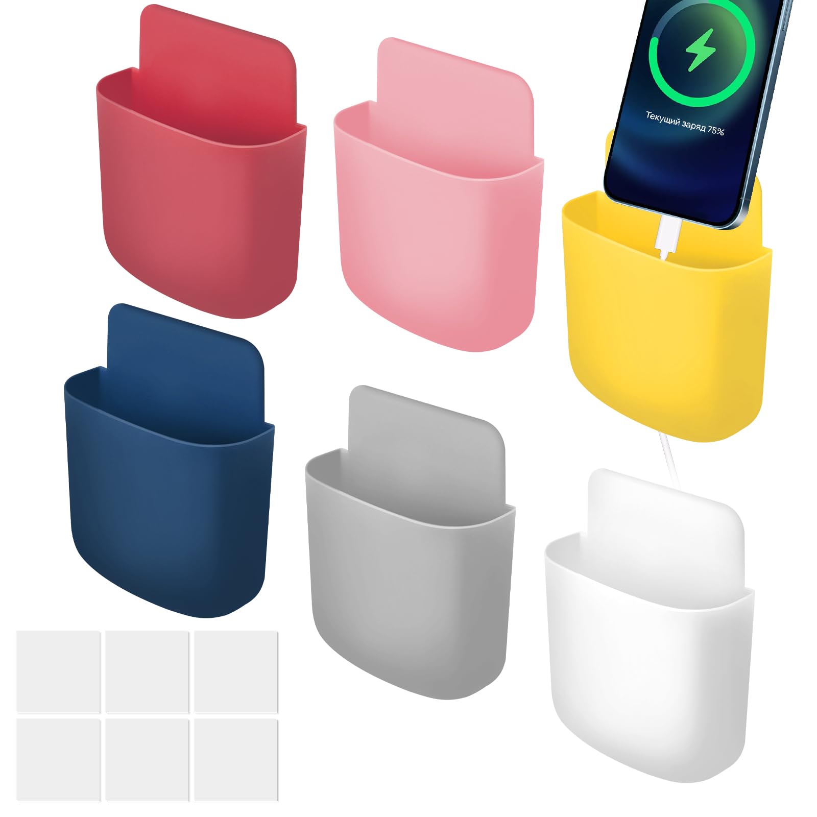 6 Pièces Télécommande Boîte De Rangement, Support de Télécommande Mural,Range Telecommande,Support pour Télécommande,Support de