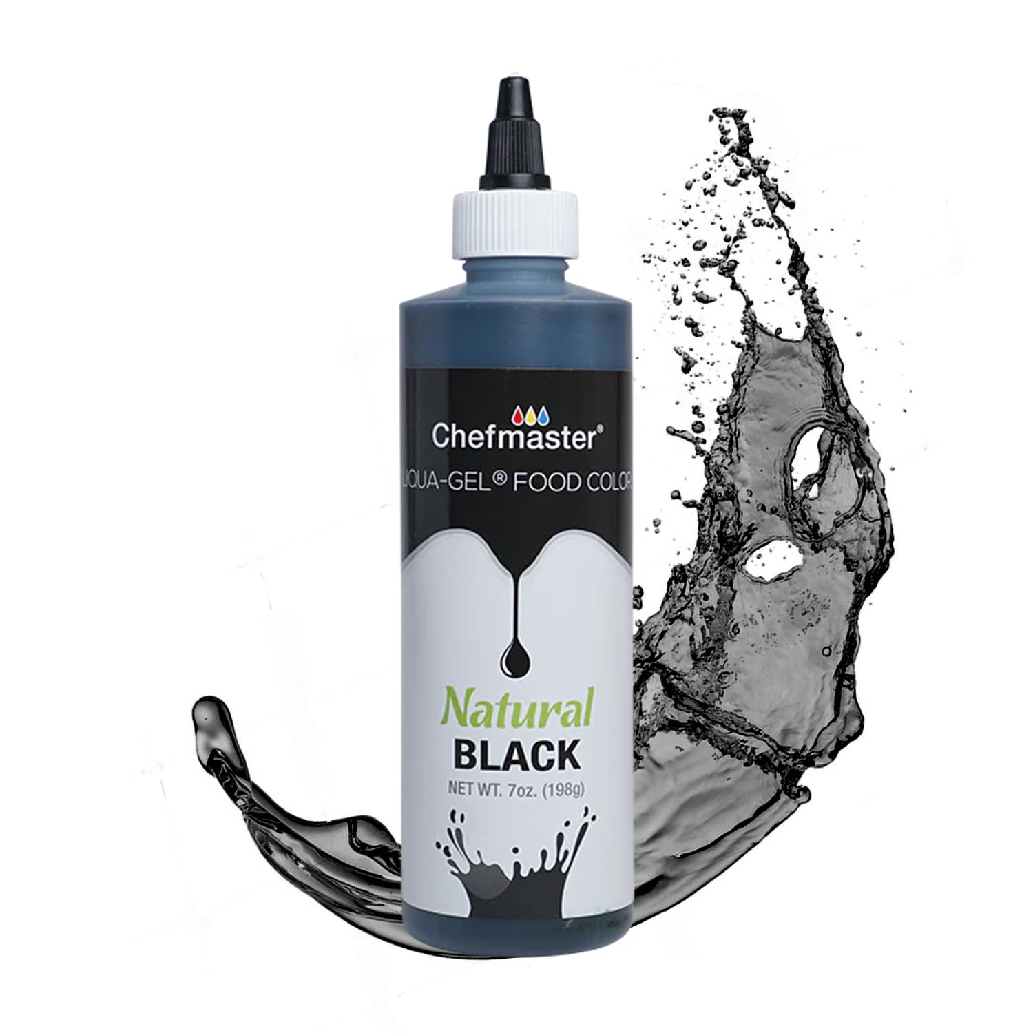 Amazon.com : Chefmaster Black Natural Food Coloring | Plant-Based Dye ...
