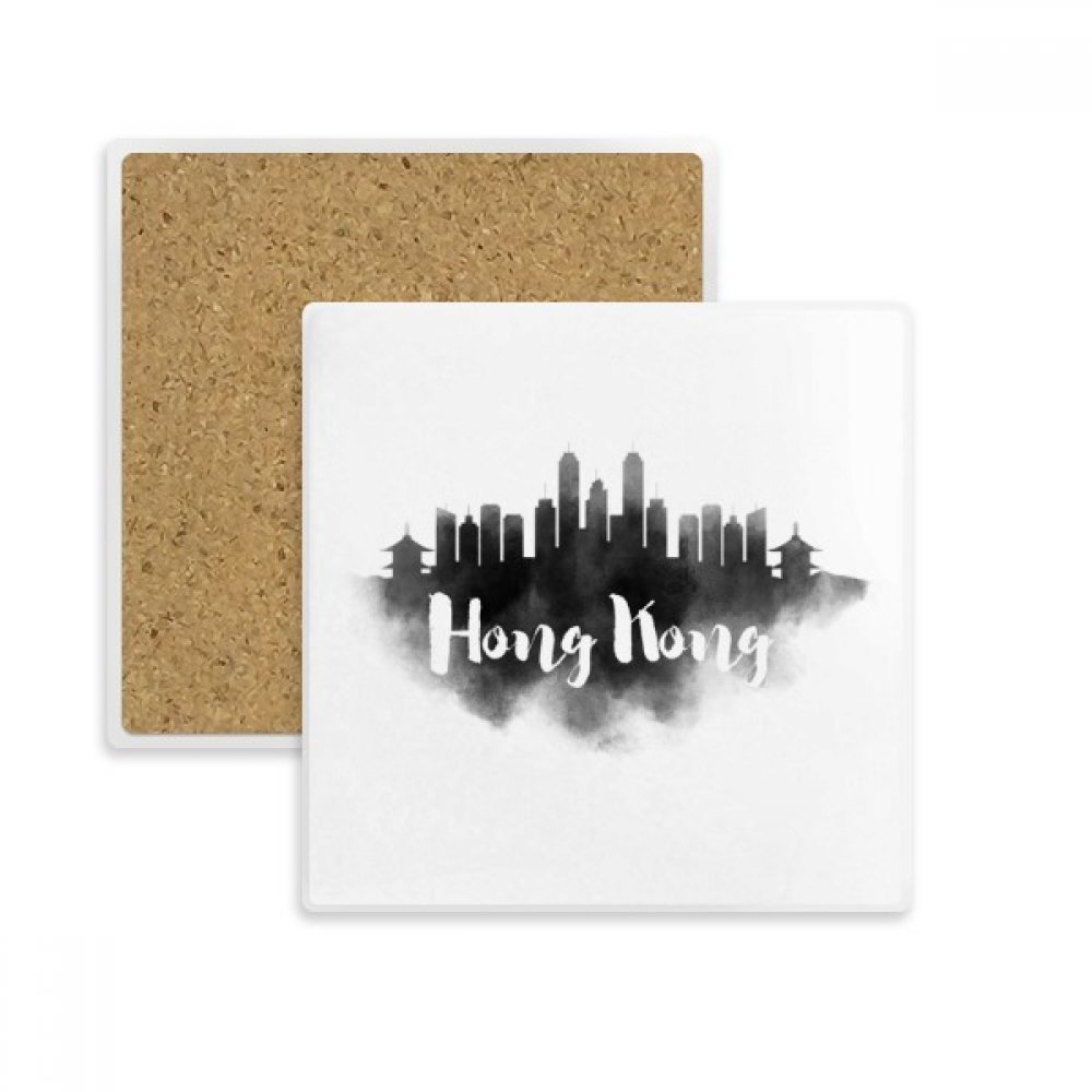 Chine Hongkong peinture encre dessous de verre en pierre noble