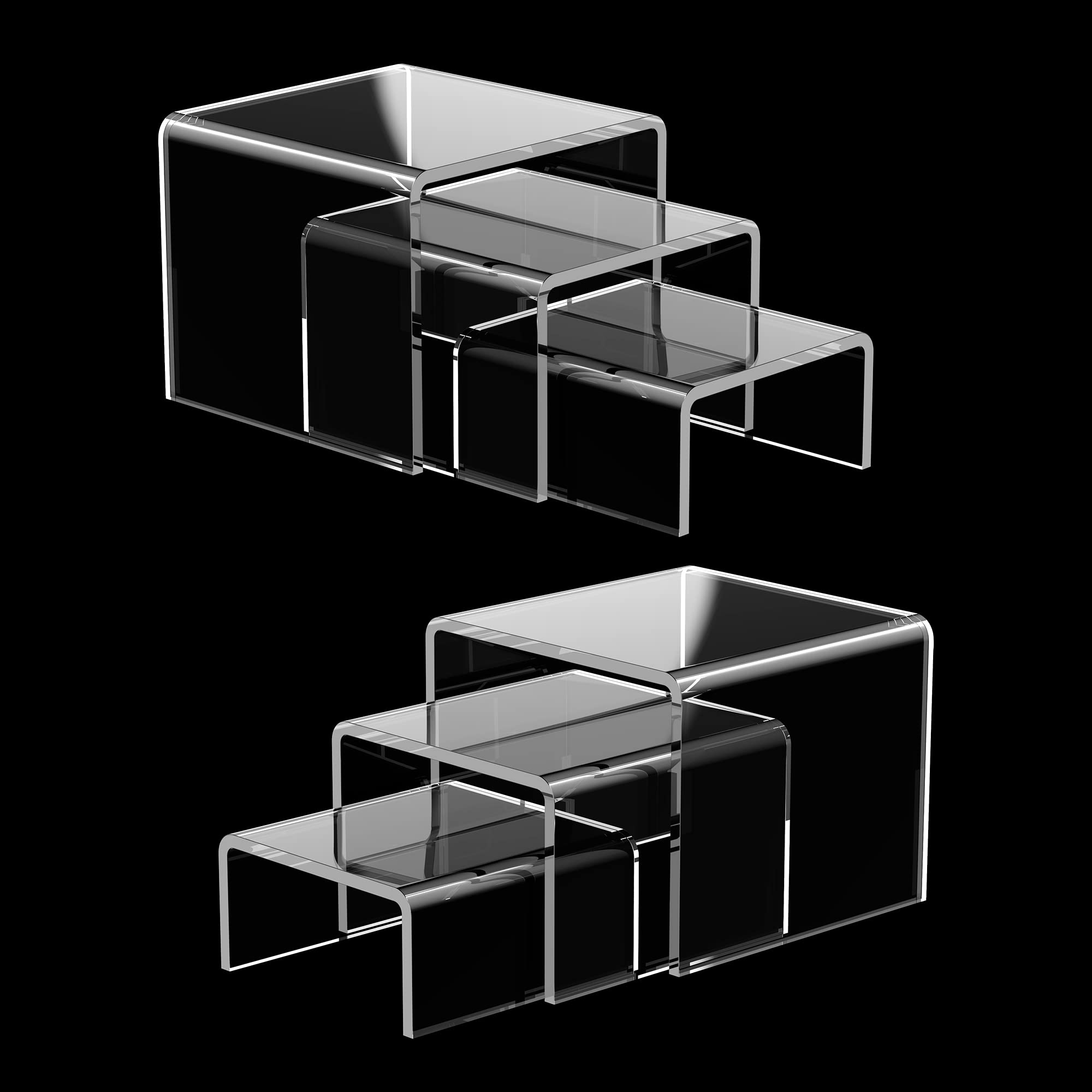 Buy Janaden Clear Acrylic Risers Stands Acrylic Display Risers for Pop