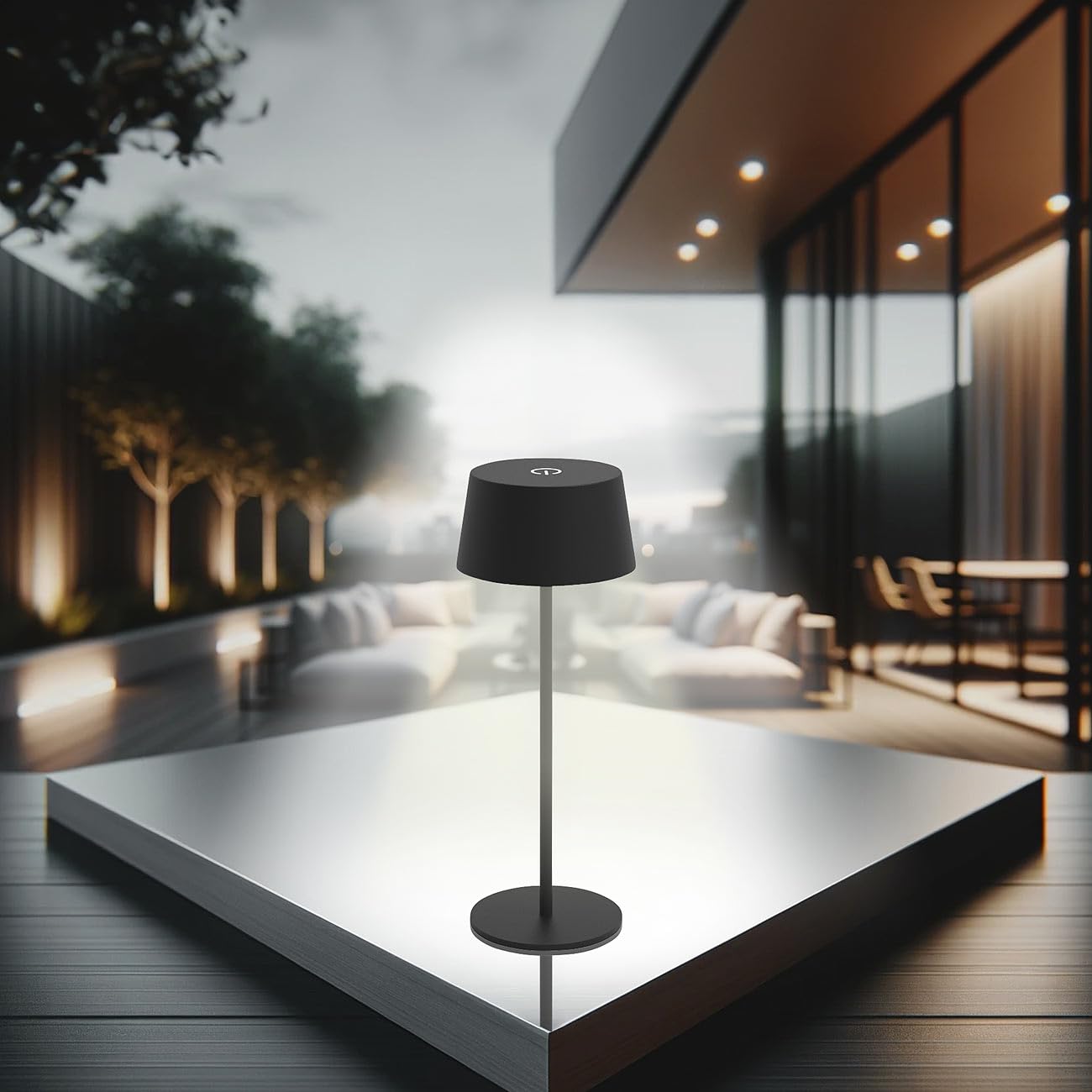 Lunartec Tischleuchte USB: 8er-Set LED-Akku-Tischleuchten, 150 lm, warmweiß, dimmbar, IP44 (Touch Tischlampe, Tischlampe kabellos dimmbar, Akkus)