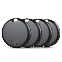 Air Tracker Tag 4 Pezzi, Funziona con Apple Dov’è (Solo iOS), Localizzatore Bluetooth Trova Oggetti 365 Giorni, Batteria Sostituibile, Impermeabile IP67, Chiavi, Portafoglio, Bagagli, Valigie(weTag mini)