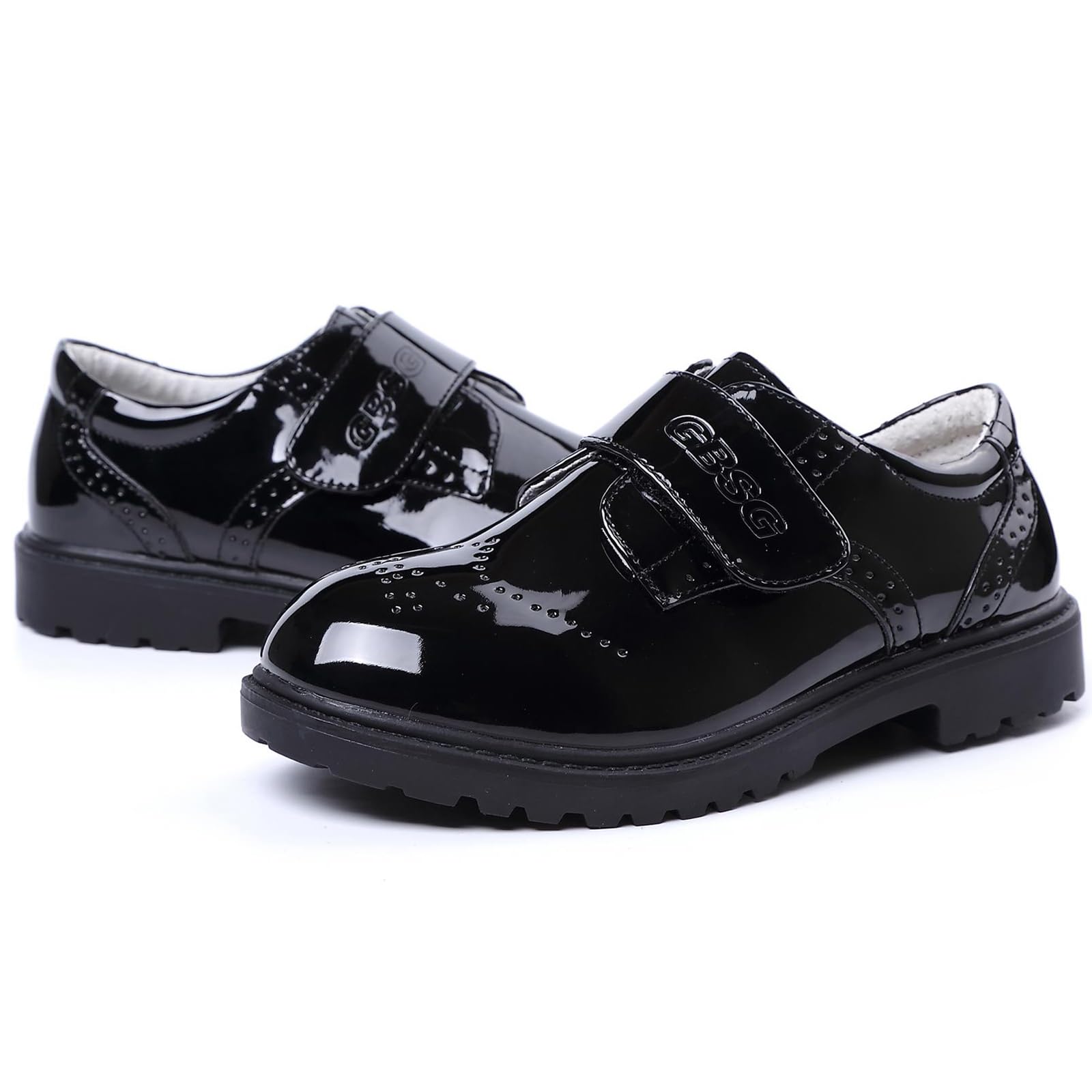 DADAWEN Jungen Anzugschuhe Mädchen Schule Uniformschuhe Party Hochzeitsschuhe Wasserdicht Lack Halbschuhe