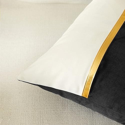 Miniatura 4 de Fancy Homi Paquete de 4 fundas de almohada decorativas azules de 18 x 18 pulgadas para sala de estar sofá cama retazos de terciopelo azul rey y