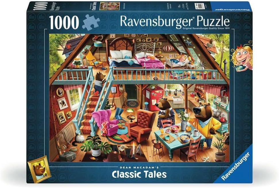 Ravensburger Dean Macadam Goldilocks Gets Caught! 1000 Piece Jigsaw Puzzle for Adults - 12000423 - Handcrafted Tooling, Made in Germany, Every Piece Fits Together Perfectly