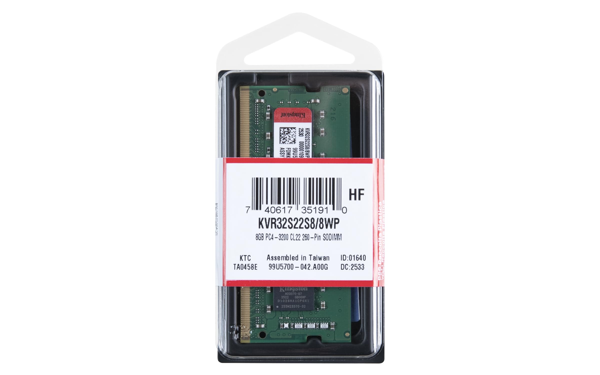 Kingston 8 GB DDR4 3200 MHz KVR32S22S8/8WP NB RAM : Amazon.com.tr