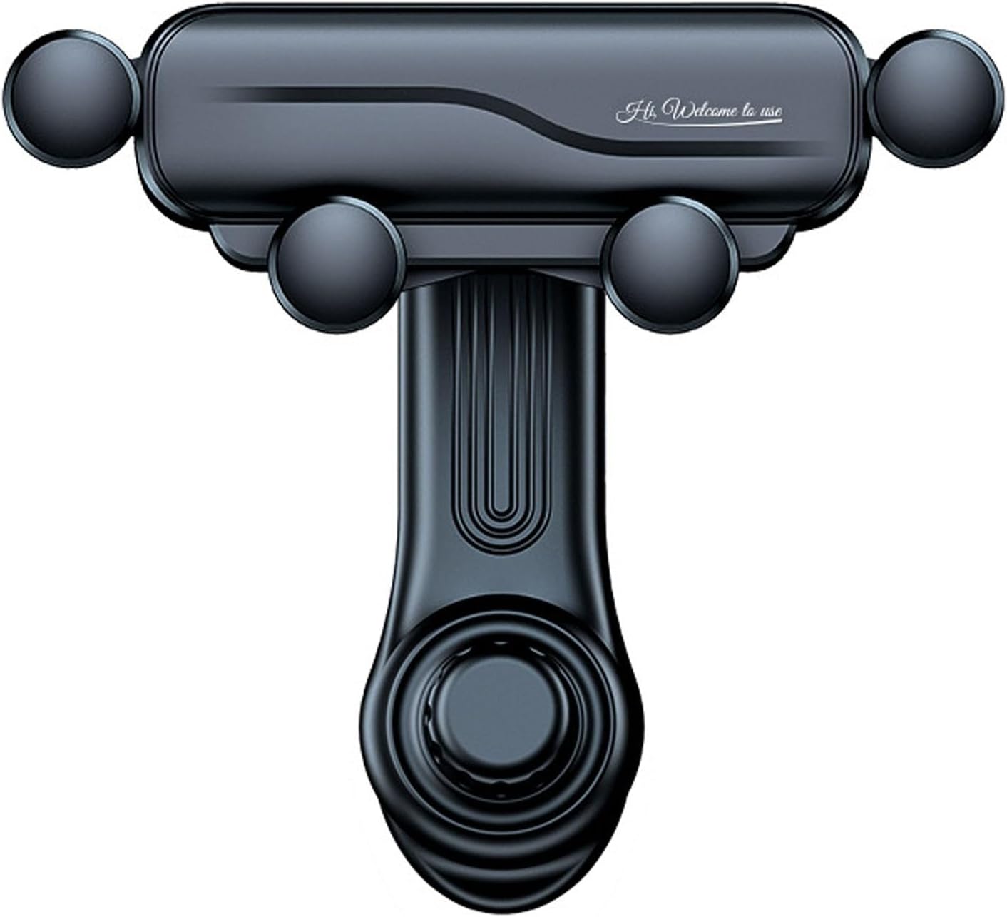 Cellphone Mount Phone Holder Foldable, 360 ° Rotating Extension Rod, Fits Vent, All iPhone & Android Phones, Black (1) Travel Must Haves for Airplane (B, 12X5CM)