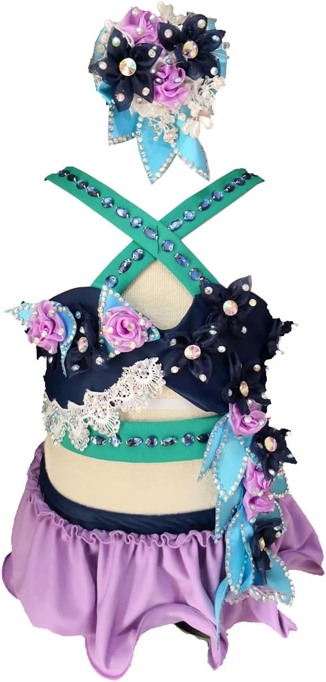 Jenniferwu Two-Pieces Girls Swimsuit Beauty Toddler Swimwear Pageant Bikini Set