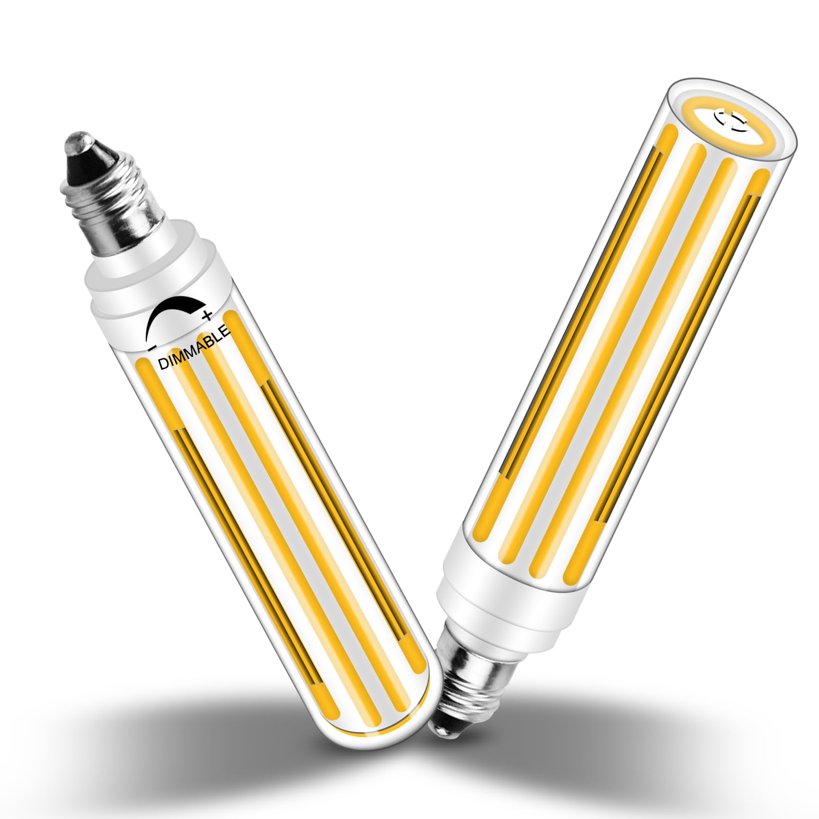 E11 LED Bulb 10W 120V Dimmable 100W 120W 150W Halogen Equivalent, 2 Packs