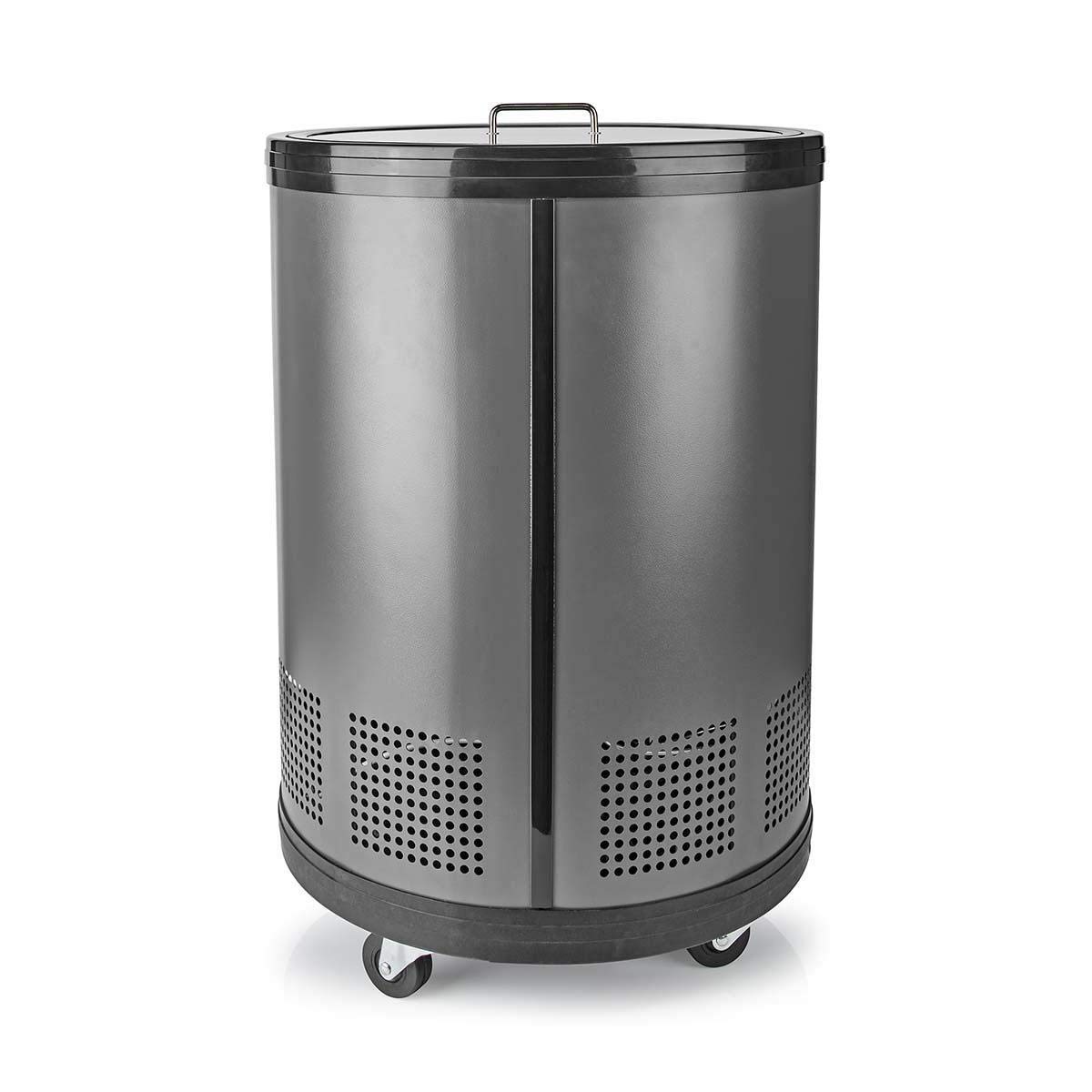 NEDIS KAPC030SS Partykühler | 30 L | Einstellbares Thermostat | Glasplatte | Drahtkorb | Lenkrollen