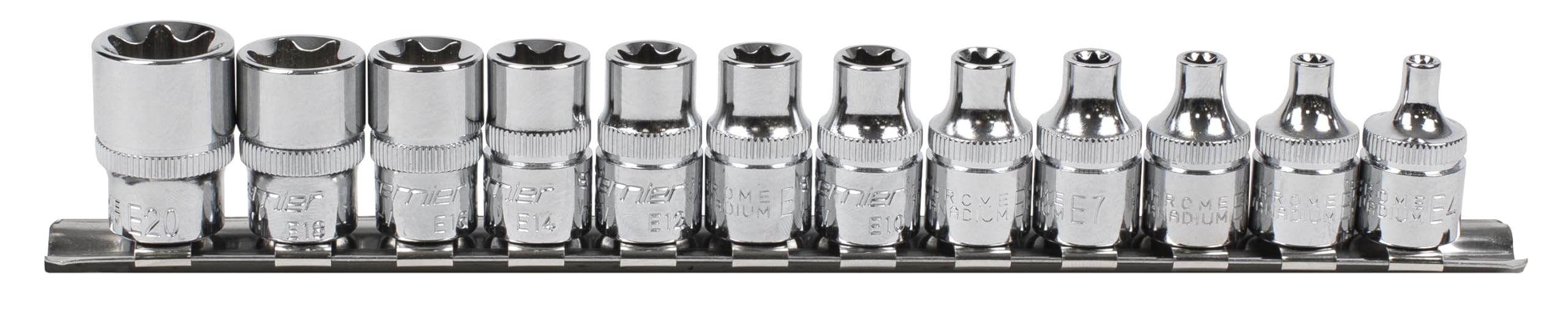 Sealey Ak61806 TRX-Star* Socket Set 12Pc 3/8Sq Drive E4-E20, Silver, 3/8-Inch - Image 3