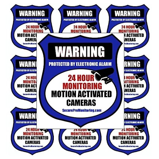 10"Real Blue Burglar Alarm Video Surveillance Security Decals Door & Window Stickers