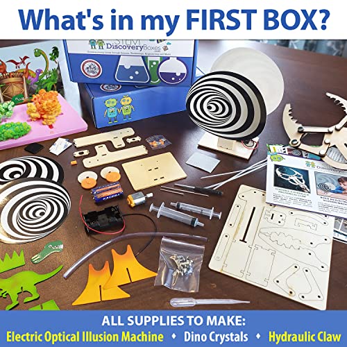 Stem Discovery Boxes 6 MONTH (18 STEM PROJECTS) Monthly Subscription Kit - 6 Month Box - 18 Stem Projects - Boys & Girls - Children Ages 7-Teen - Educational Science Learning Toys & Lab Experiments Set - Perfect Kids Gift Crate thumb #3