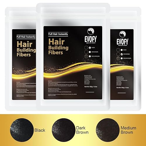 Miniatura 4 de Evofy Recarga de fibra capilar, para cabello fino y puntos calvos, fibras de construcción del cabello, natural e indetectable, cabello más grueso al