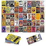50PCS Vintage Rock Wall Collage Kit, Aesthetic Room Decor, Retro Music Concert Album Photo Wall Aesthetic Pictures, Vintage Room Decor, Collage Kit