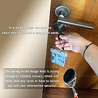 Vista 4 de Carrete retráctil con cierre de garra y clip para tarjeteros de identificación (paquete de 2)