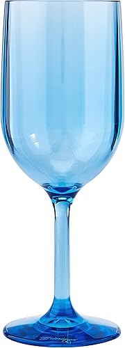 Miniatura 4 de Drinique Copas de vino irrompibles (juego de 4) 12 onzas irrompibles, reutilizables, Tritan copas de vino para vino tinto o blanco, color azul