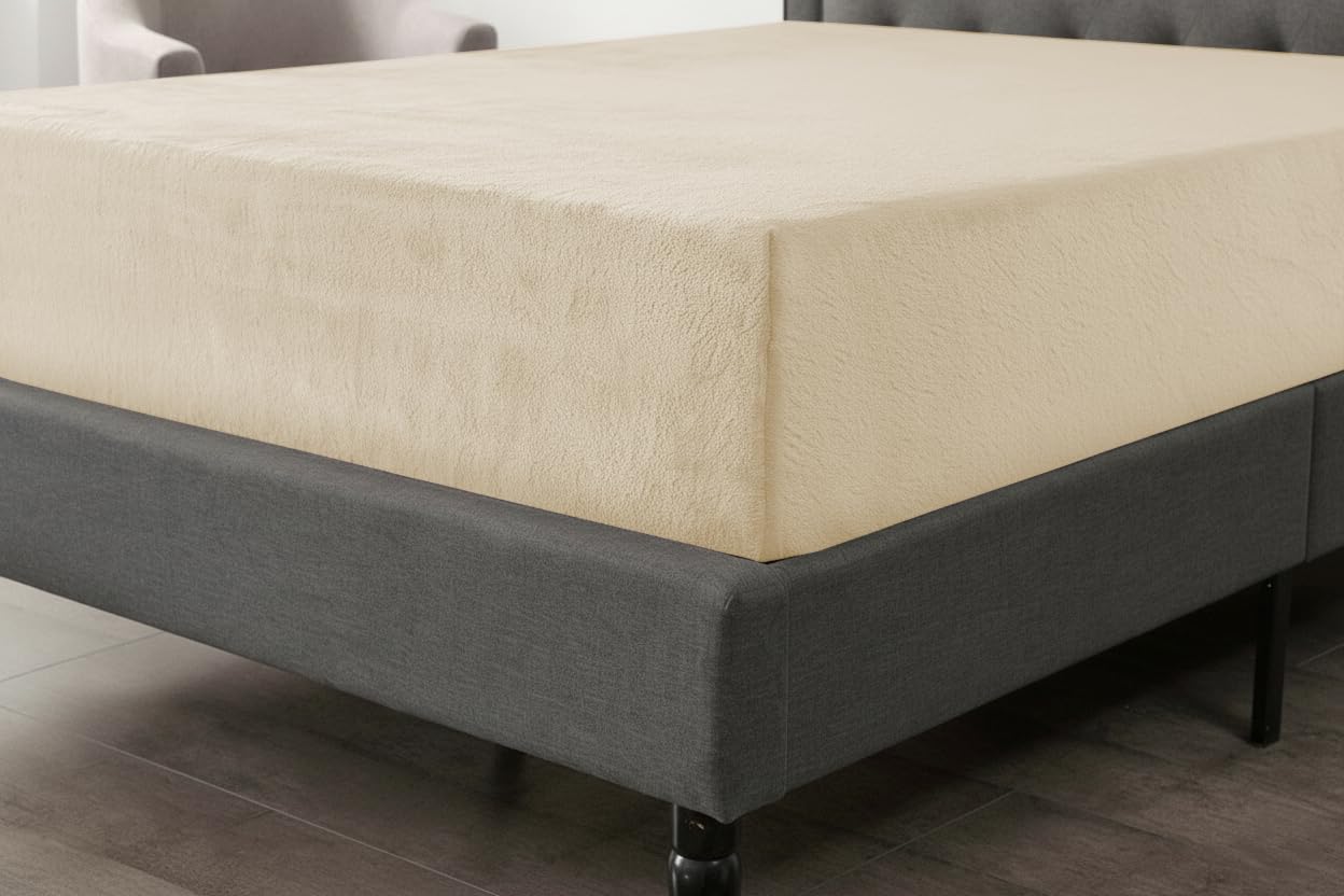 Teddy Fleece Fitted Sheet Super King Bed - 30cm Deep Pocket Ultra Soft & Cosy Winter Fleece Sheet for 183x200 Hypoallergenic Easy Care