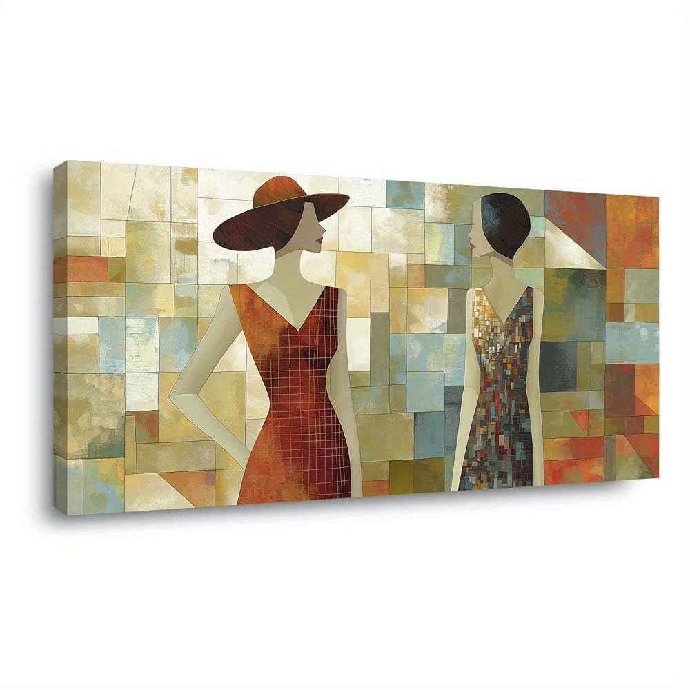 CWZBFEH Modern Wall Art Art Decor Women Abstract Painting, for Bathroom, Dining Room(45x90cm/No frame)
