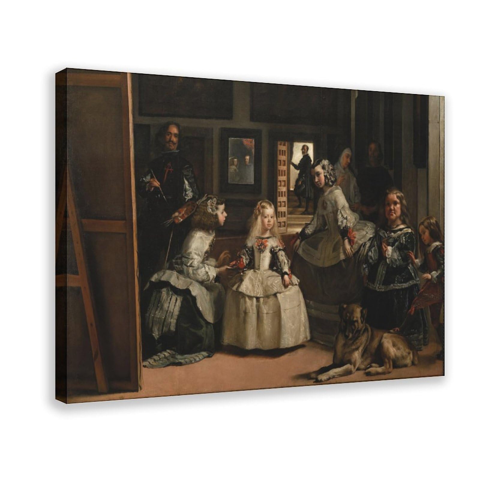 DFJyjFGJJ Diego Velazquez - Las Meninas Canvas Wall Art Print Poster For Home School Office Decor 20" L X 30" W