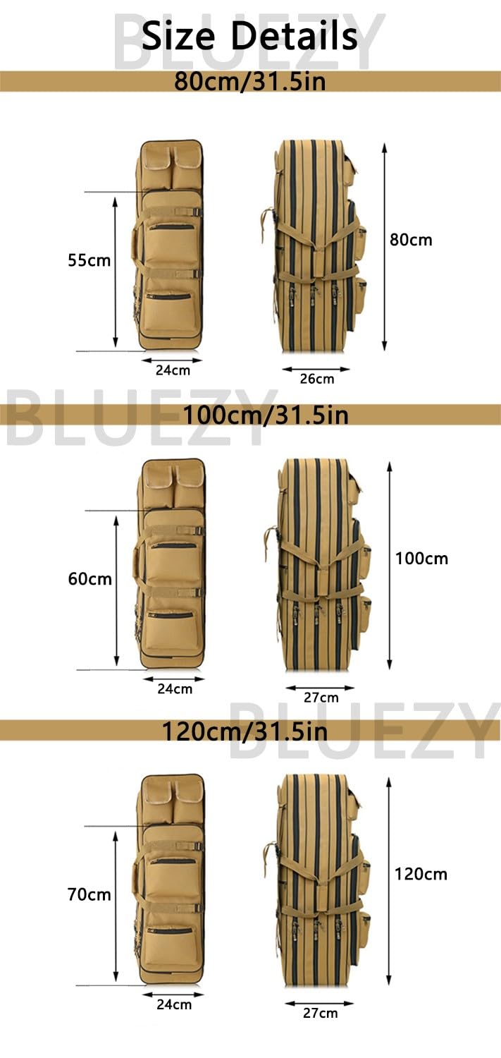 Bolsa Táctica para Rifle, Estuche para Carabina, 31" 39" 47" Estuche para Escopeta Airsoft, Funda para Escopeta con Correa De Hombro Ajustable para Pesca Y Caza Al Aire Libre