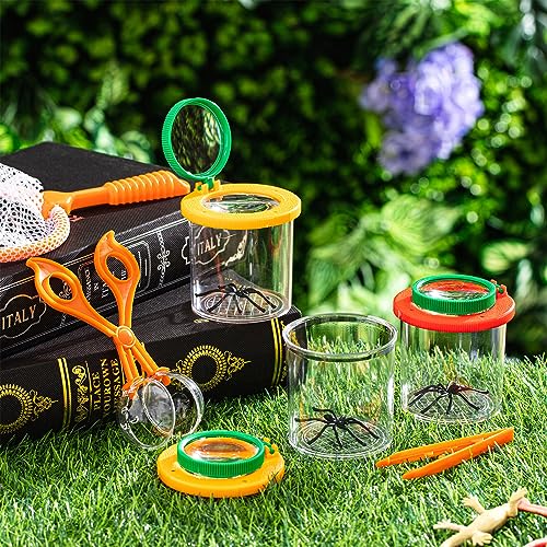 Libima LIBIMA-2140 100 Pcs Bug Catcher Kit Include 20 Magnifying Insect Box 20 Bug Catcher Net 60 Fine Motor Skill Toys Sensory Learning Tools Bug Jar Tweezers For Outdoor Science Nature Exploration Observation thumb #4