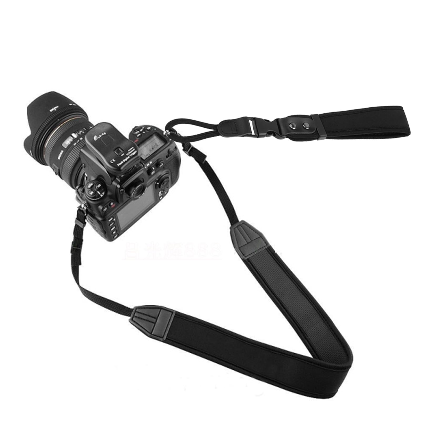 DSLR Camera Neck Strap, Soft Neoprene Shoulder Belt with Quick Release Wrist/Hand Grip Adjustable Carrying Lanyard for Canon EOS 5D 6D M50 Mark II,