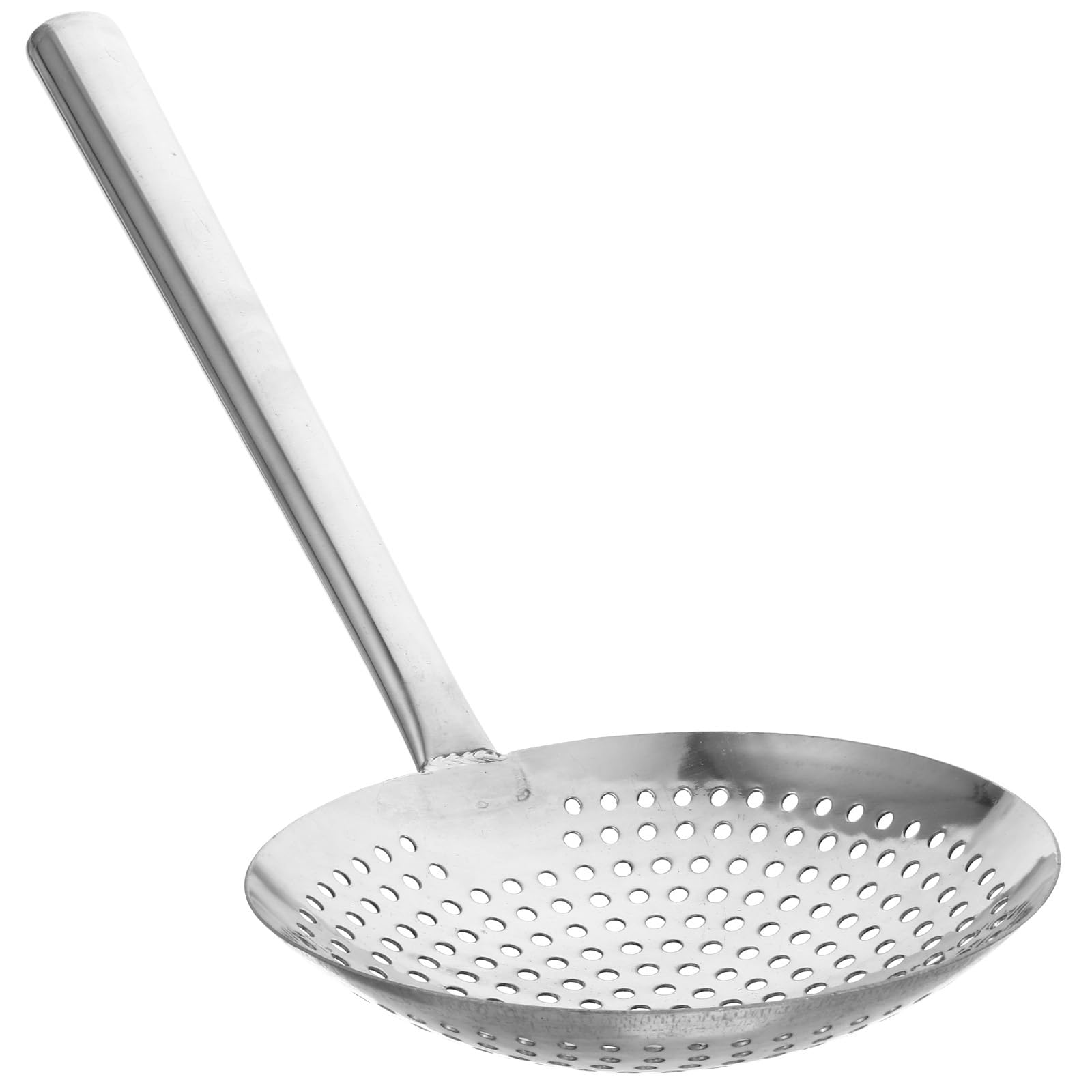 MAGICLULU Large Stainless Steel Magnetic Strainer Spoon Colander with Long Handle 16.33 X 7.08 Inch Kitchen Cooking Skimmer for Home and Restaurant