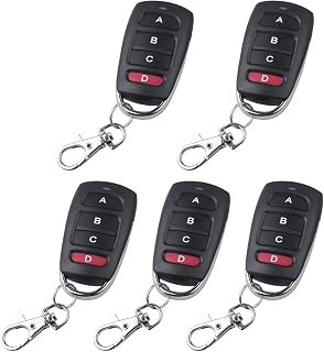 Mautacly 5 Universal 433 MHZ Cloning Remote Control Keychain Accessory Parts Duplicates Remote Controls Replacement Garage Door Opener