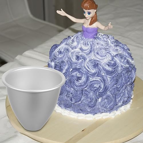 Miniatura 5 de DOITOOL Molde de molde para tartas de muñeca de aleación de aluminio, molde de pastel de princesa para hornear, antiadherente, moldeador de postres,