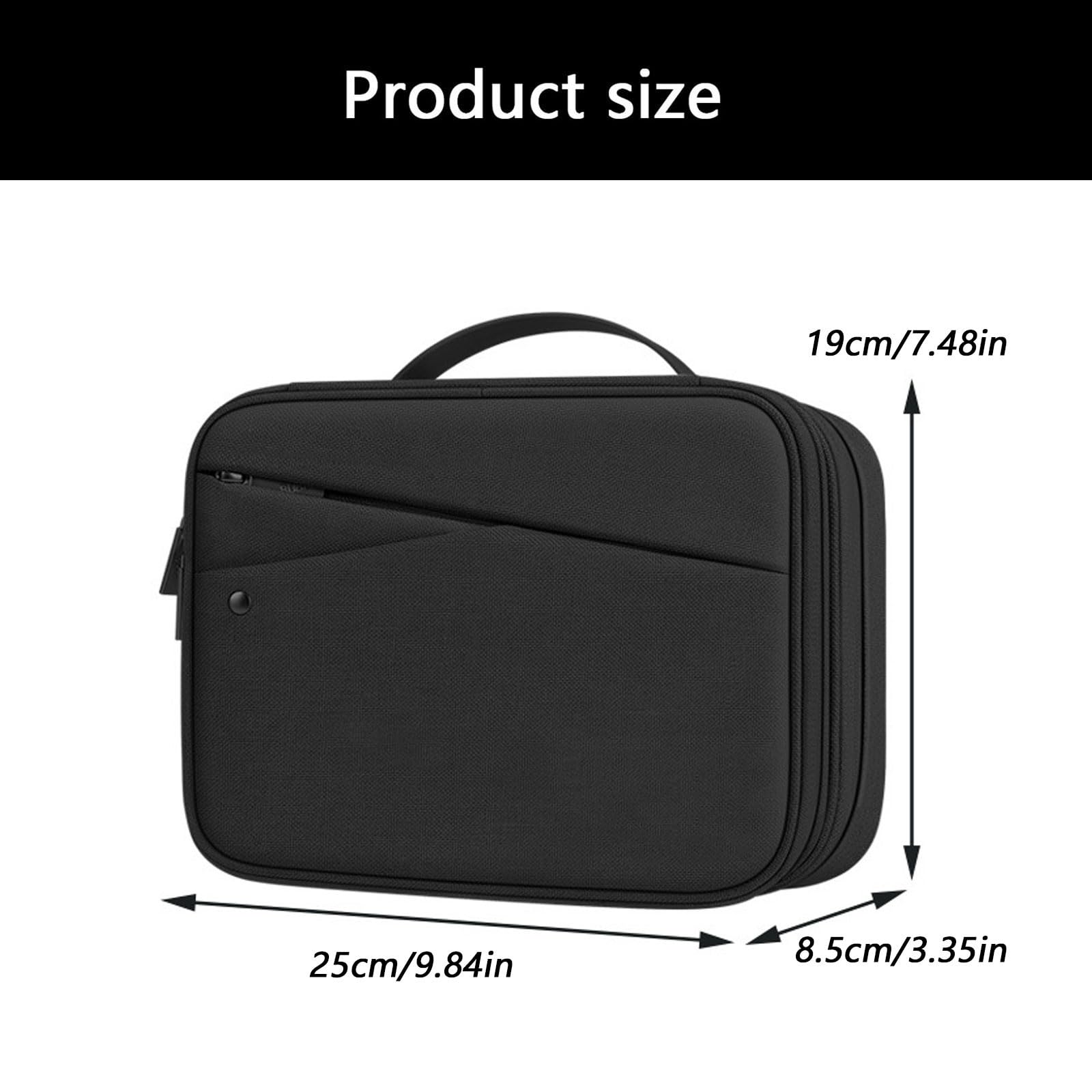 Borsa leggera Tasche portaoggetti a scomparti multipli Realizzata in custodia da trasporto in tessuto nylon Ideale per borsa per accessori