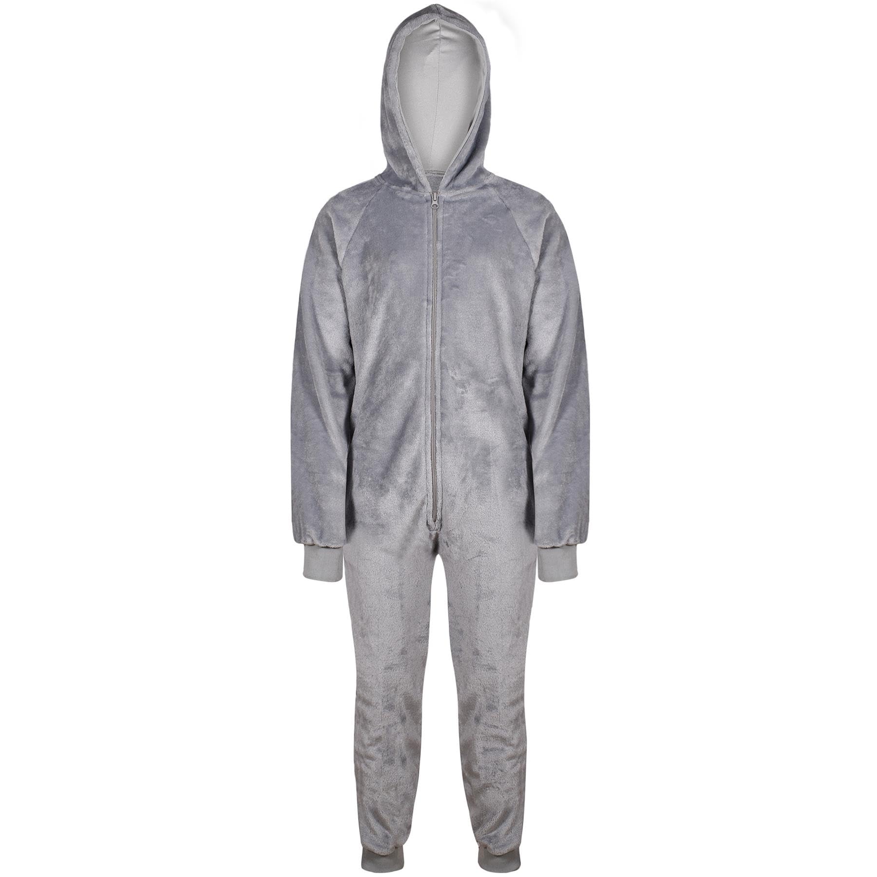 Pyjama Combinaison Polaire Enfant - Unisexe - Taille 5-6 Ans à 13 Ans - Noir, Doux Et Chaud - 10
