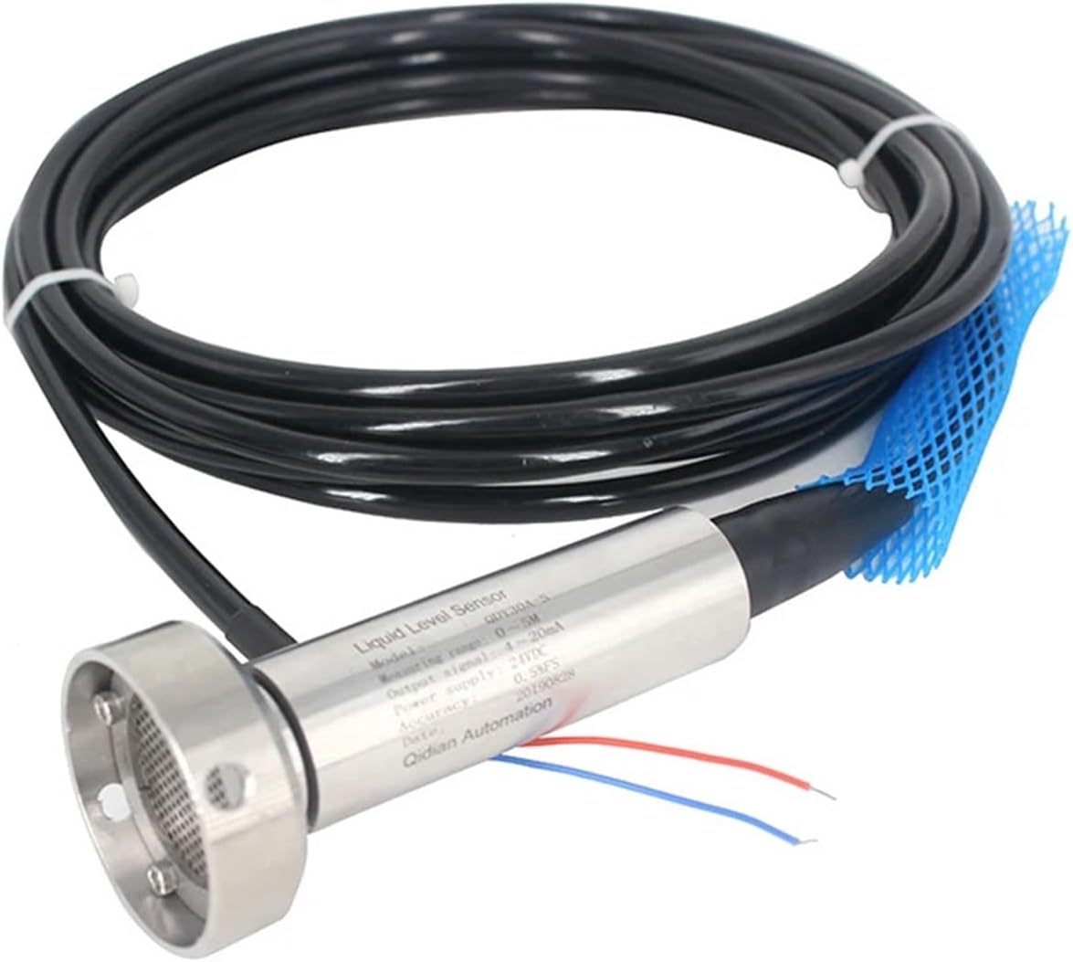 0-5V, 1-5V Output groundwater Level Detector Diesel/Fuel/Tank Anti-Clogging Liquid Level Sensor with Filter Probe(0-5V Output,1m Range 5 Cable)