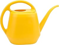 SIBAO 1 Gallon Yellow Plastic Watering Can with Long Spout & Ergonomic Handle - Durable Indoor Outdoor Plant Waterer