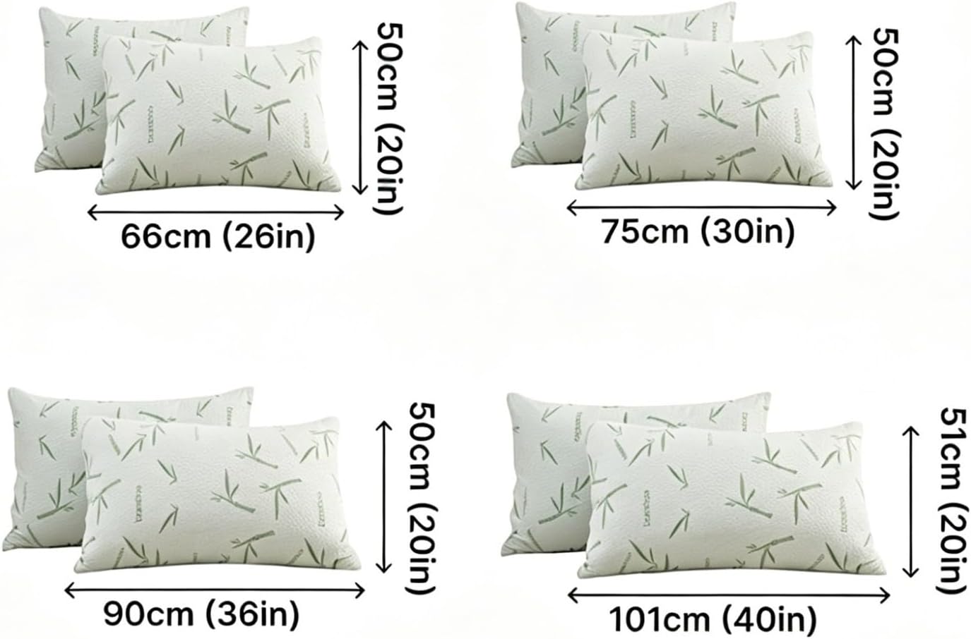 2pcs Pillowcases (Without Core), Cooling & Soft Pillow Protectors with Zipper Cover(20x36inch (50x90cm))