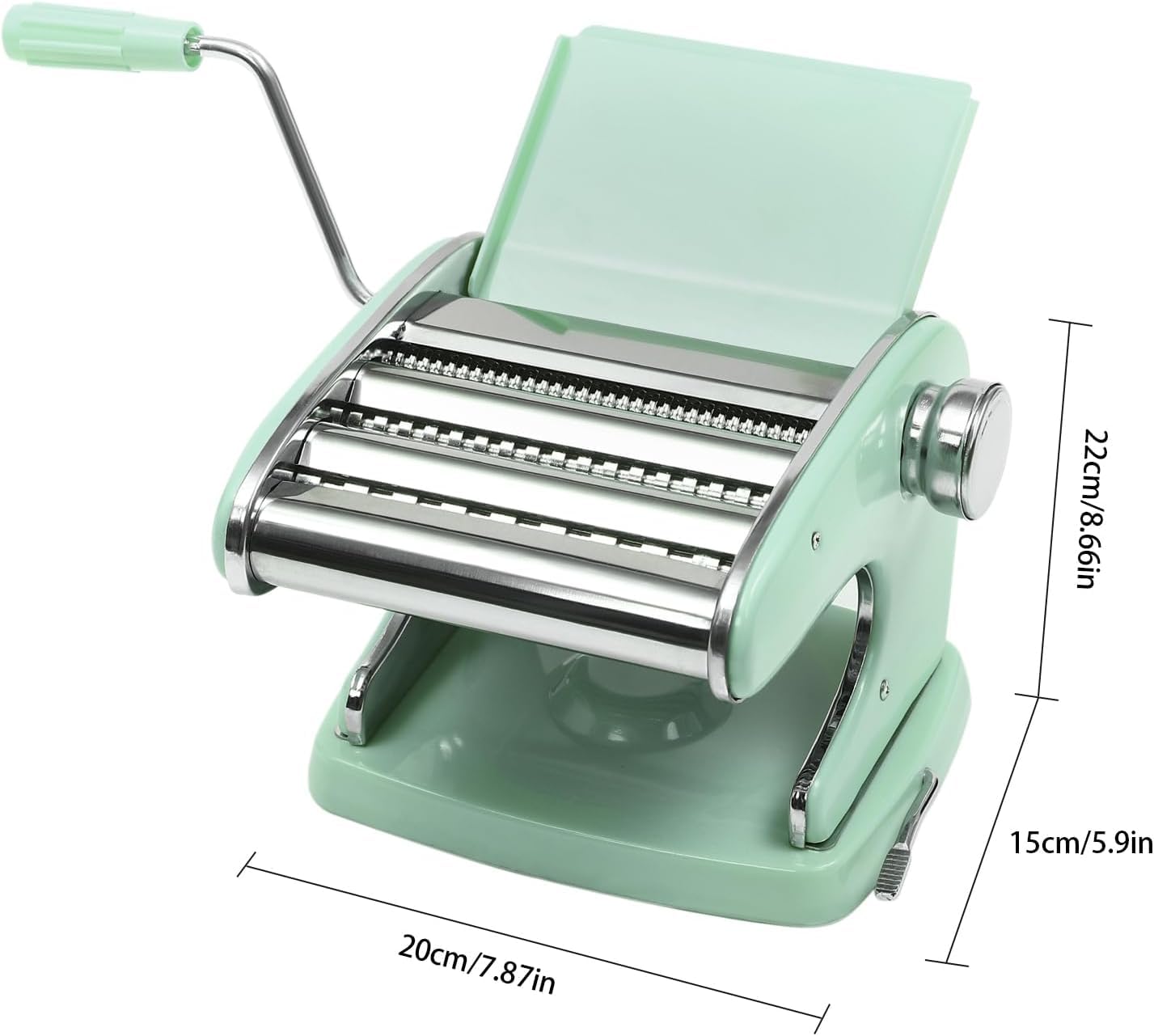 Máquina Manual para Hacer Pasta con 3 Cuchillas De Corte Y Rodillos De Acero Inoxidable, Adecuada para Hacer Pasta Casera, Lasaña Y Masa para Empanadillas. Pink