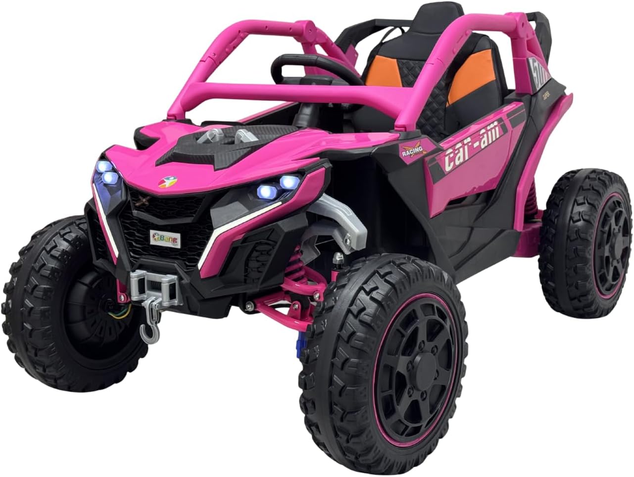 Bang Toys – UTV Elétrico Infantil Voxtrail 12V – com Portas que Abrem, Luzes de LED, Sons, Entrada USB/MP3, Bluetooth e Controle Remoto – Suporta até 30kg – Cor Rosa