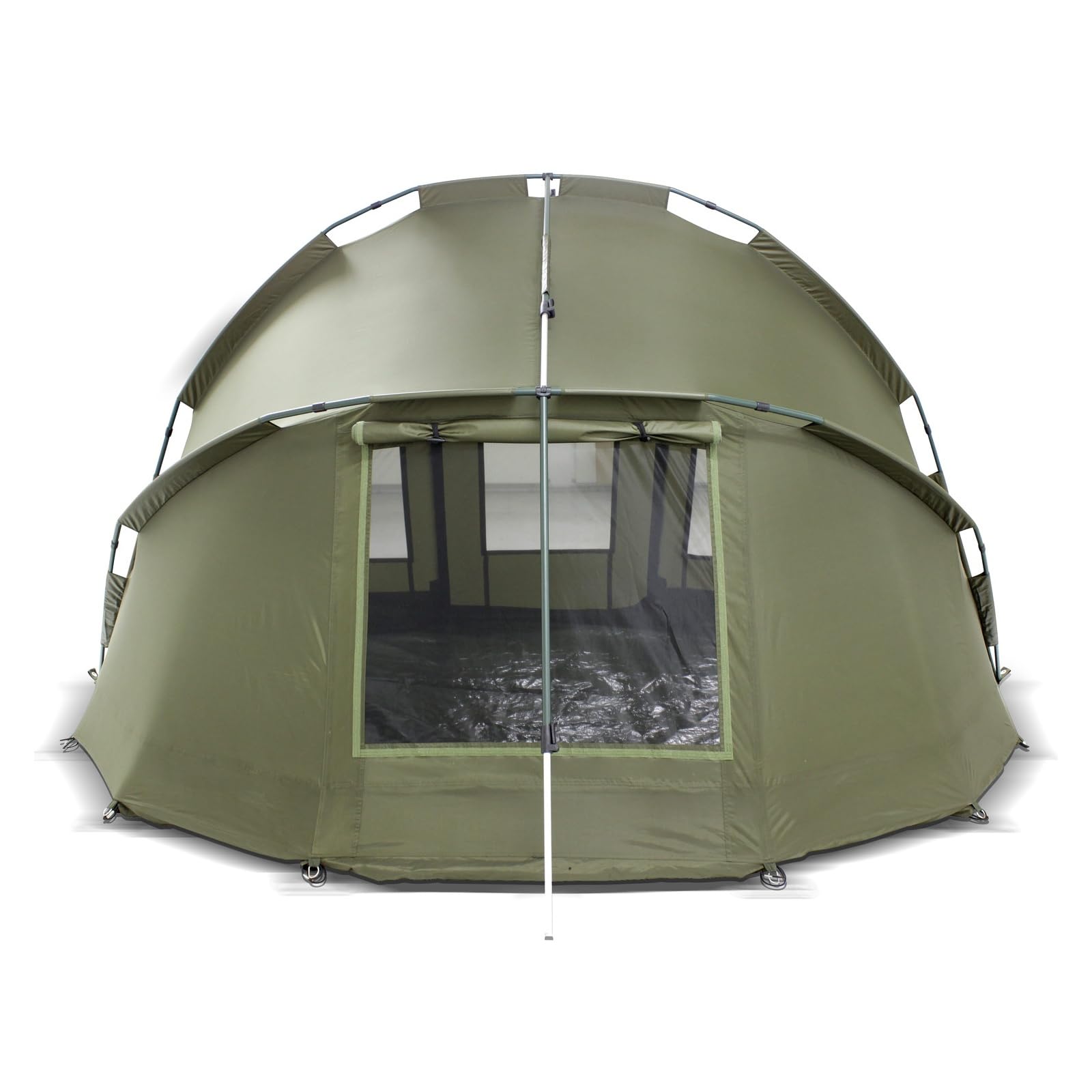 Carpa de pesca Luxx® Bobcat para 2 personas, tienda de pesca para 2 personas, tienda de pesca con cúpula de carpas, tienda de campaña de campamento