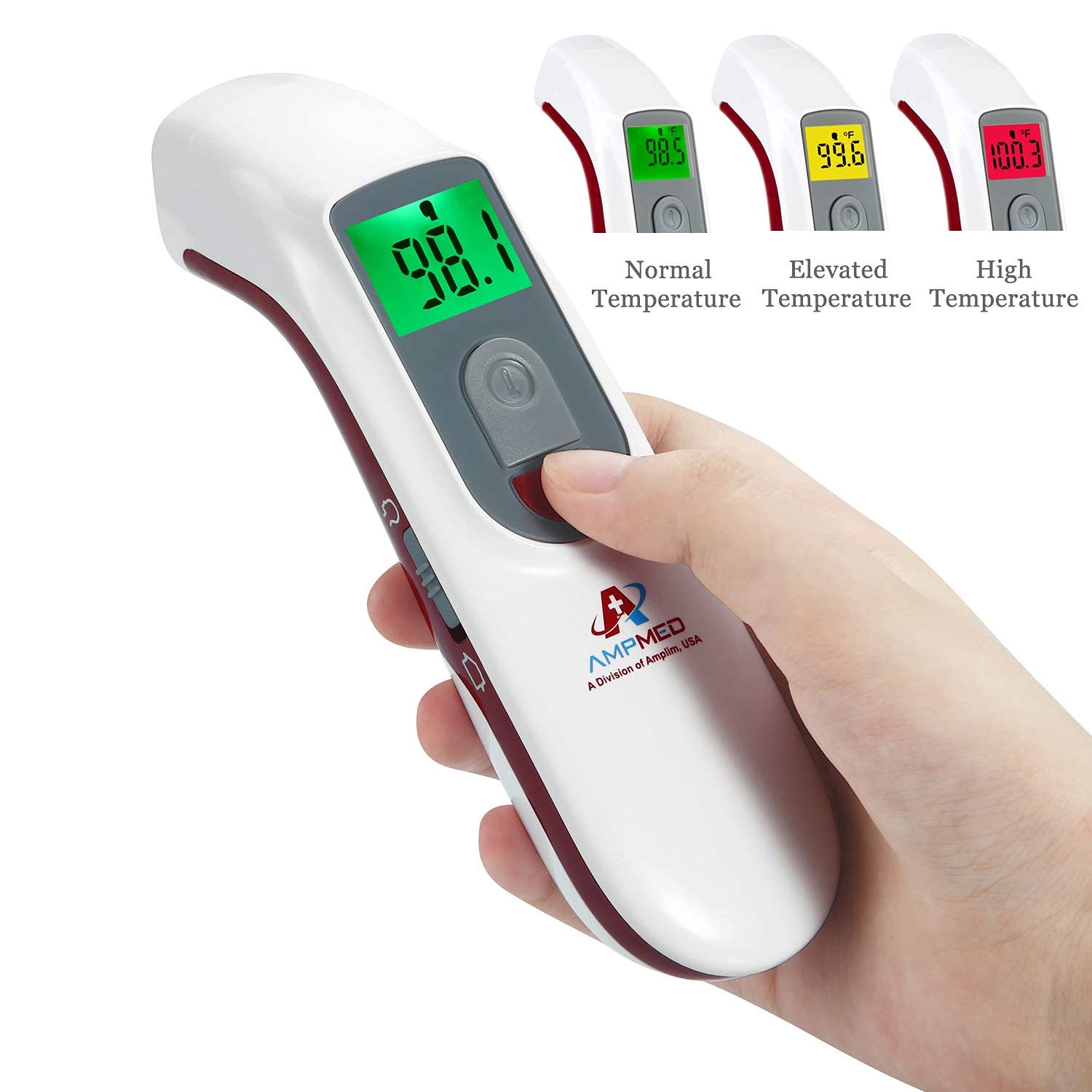 Amplim 2Pack Hospital Medical Grade Non Contact Digital Infrared Forehead Thermometer For