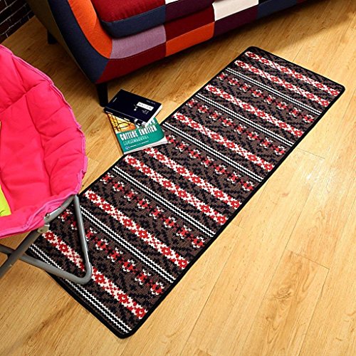 Tapis de cuisine moderne antidérapant à rayures minimalistes