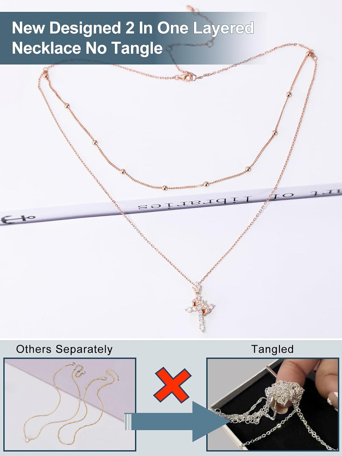YIMERAIRE Upgraded Moissanite Crown Cross Necklace 14K Gold Vermeil 1.1 Carats Dainty Iced Out Easter Basket Stuffer Cross Jewelry S925 Sterling Silver Simple Gold Christian Faith Moissanite Cross Pendant Necklace For Women