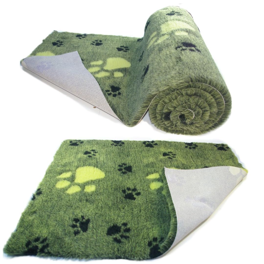 SoulPet Large Paw High Grade Vet Bedding Non-Slip back Bed Fleece for Pets 3 Colours Available SIze: 5m x 75cm