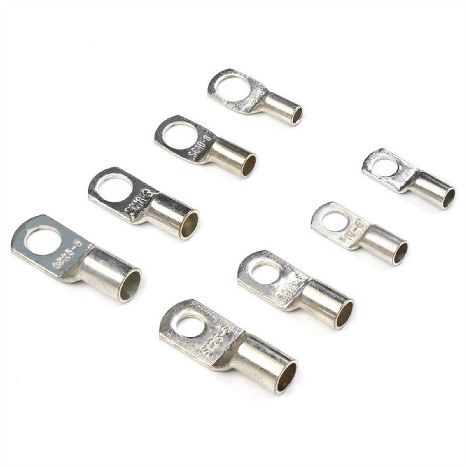 Ringkabelschuhe 140/100-teiliges Sortiment verzinnter Kupferösen, Ring-Elektrodrahtverbinder, SC-Bare-Crimp-Terminals, Kabelspleiß-Terminal-Kit(100pcs)