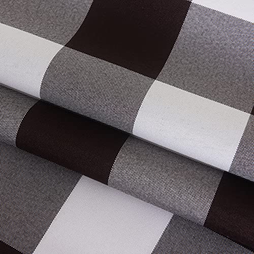 2 Pack Waterproof Polyester Fabic Rectangle Checkered Tablecloth，60X120 Outdoor Table Cloth，Oil Stain Prevention Table Cloth For Pinics And Parties（Black And White） #TOP5