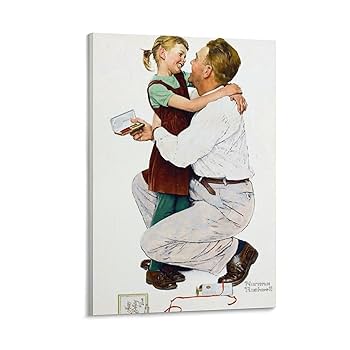 Amazon.co.jp: Norman Rockwell ノーマンロックウェル（娘から父