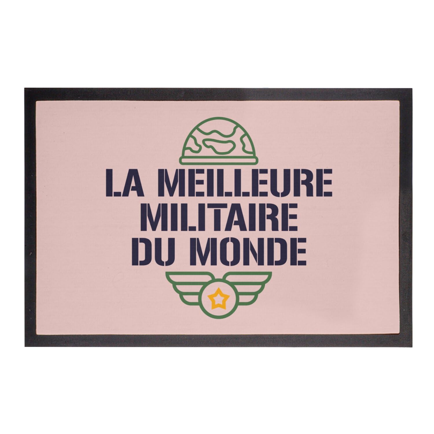 Paillasson Rose de l'Armée de Terre Grand Tapis Essuie-Pieds Original 75x50cm