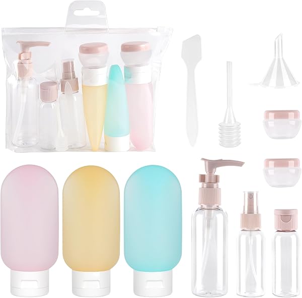 Elalove kit flacons de voyage, 11 pièces