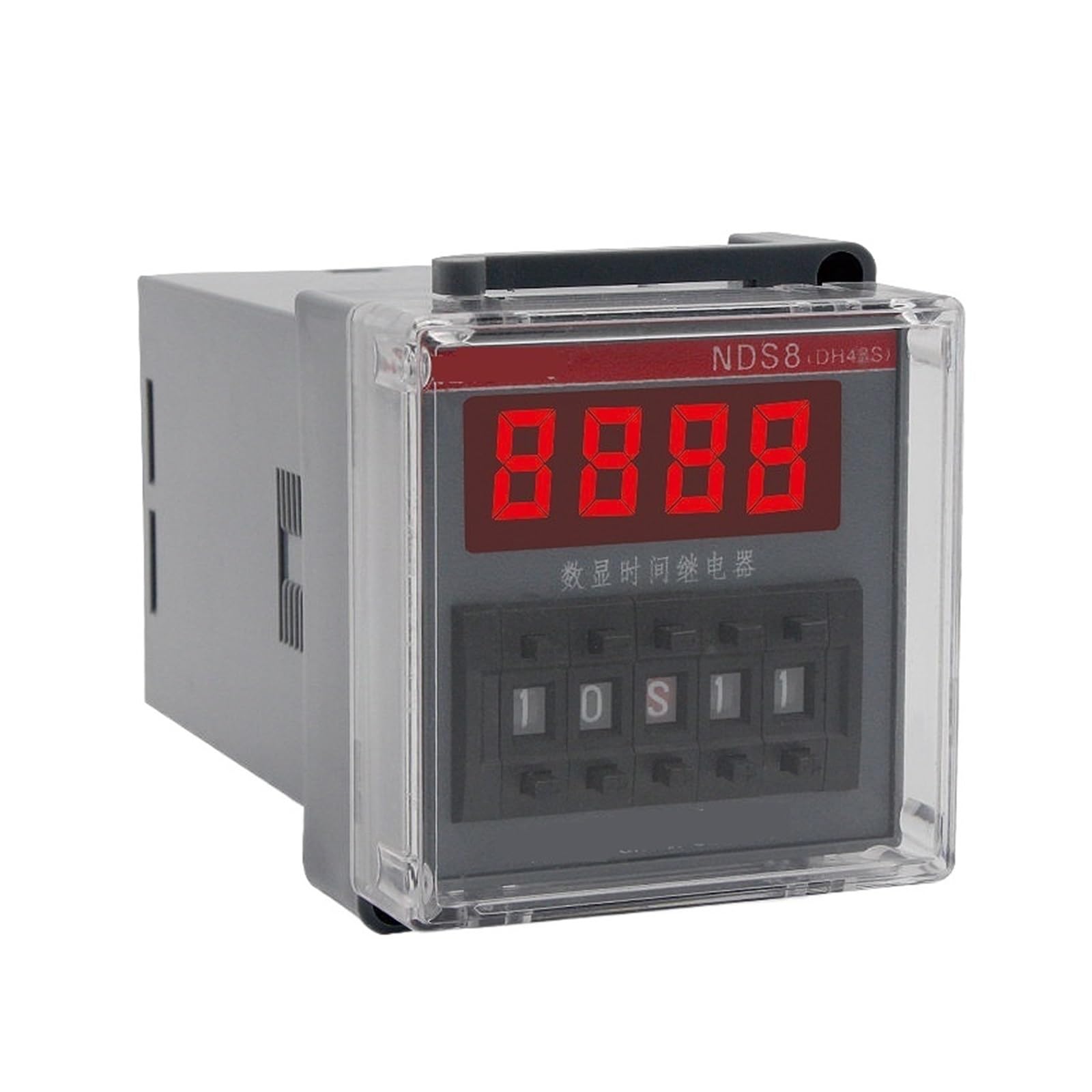 Relais temporisé numérique 220V DH48S avec socle NDS8