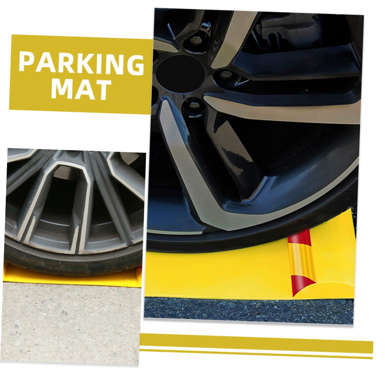 Calzo para Rueda de Coche Almohadilla de Soporte PP TPR | Tope para Vehículo, Antideslizante y Duradero, para Aparcamientos y Entradas Estilo Aleatorio